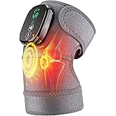 YUANBO Cordless Heated Knee Massager, 3-in-1 Massager for Elbow Shoulder Wrap with 3 Vibration & Heating Modes