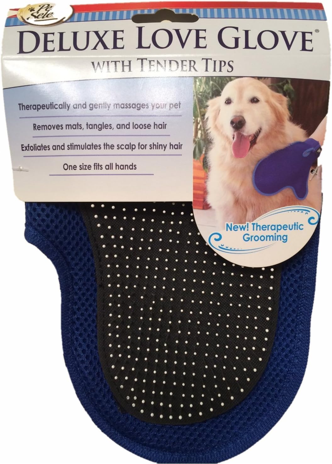 Pet Select Deluxe Love Glove with Tender Tip for Dogs Grooming Brush