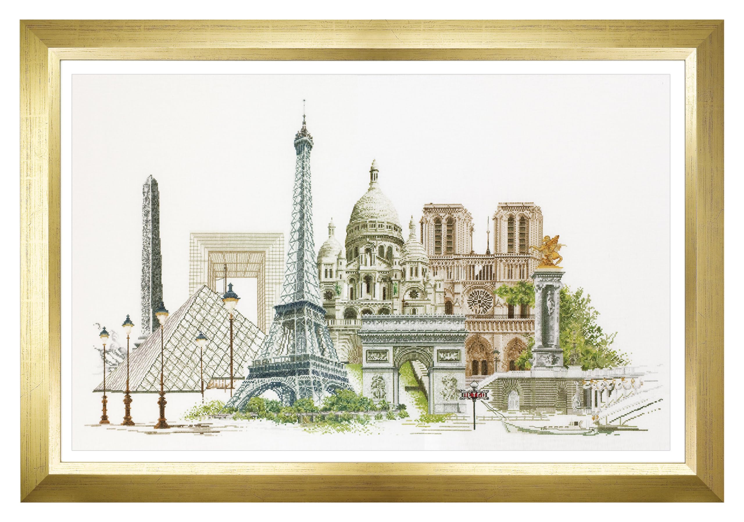Thea Gouverneur Paris On Aida Cross Stitch Kit-31-inch x 20-inch 18 Count, Multi-Colour, 79x50cm
