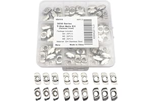 IEUYO M4 M5 M6 T-Nuts for 3030 Aluminum Profiles - 60 Pack Kit - 304 Stainless Steel, Hammer Head T-Slot Fasteners