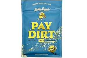 Bobby Nugget Gold Paydirt | Gold Rush Panning Concentrates unsearched & Added | Gold Prospecting Pay Dirt + 1/2 gram Gold Guaranteed Lucky’s Bonus Bag