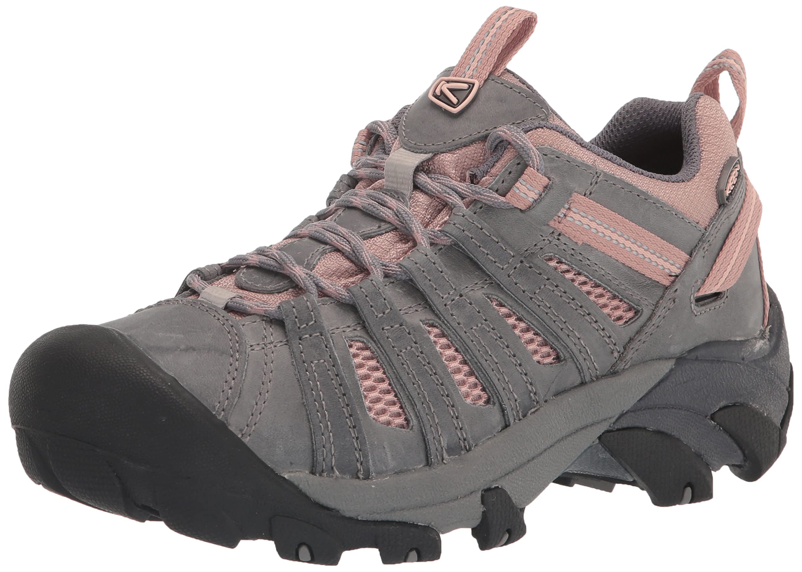 KEEN Women’s Voyageur Low Height Breathable Hiking Shoes, Drizzle/Fawn, 5 Medium US