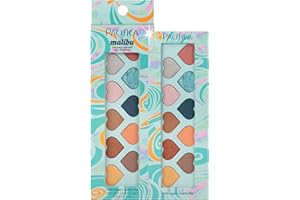 Pacifica Eyeshadow Palette – Malibu Mineral Eyeshadow, Blendable Neutral Shades with Velvet Matte, Shimmer & Metallic, Cocoa Butter Infused, Talc-Free, Vegan & Cruelty-Free, 0.24 oz (10 Shades)