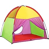 ATDAWN Kids Play Tent, Kids Pop Up Tent, Camping Playground, Indoor/Outdoor Children Playhouse for Boys and Girls, Rainbow Color