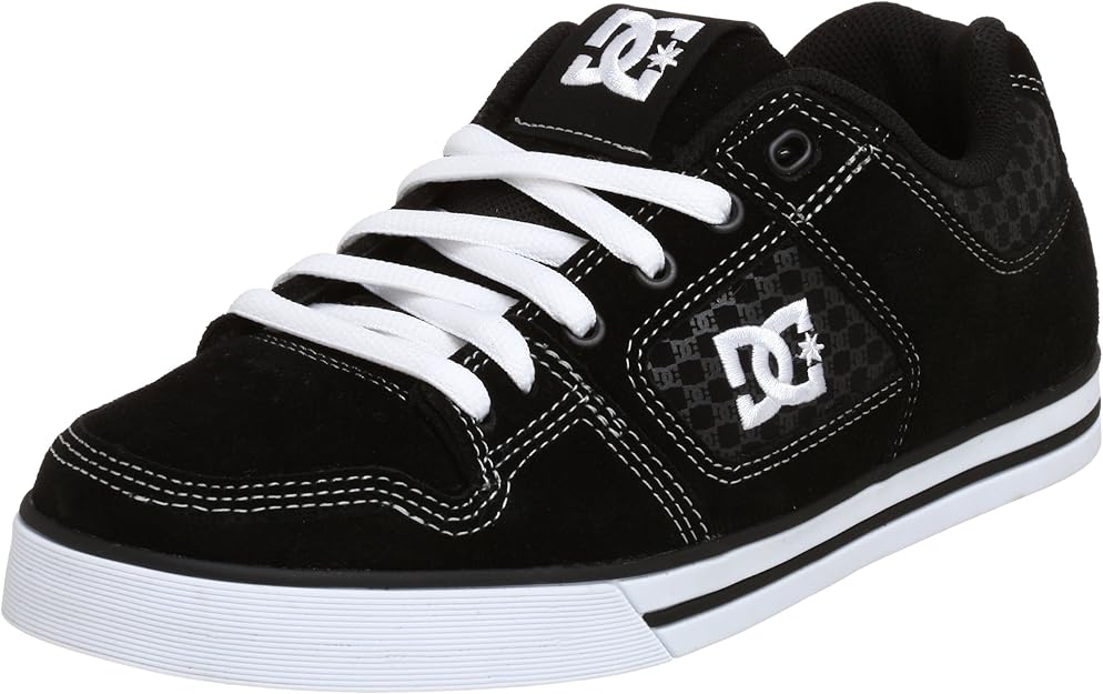 DC Men's Pure Slim XE Skate Shoe, blanco, negro (Black/Blac/White), 14