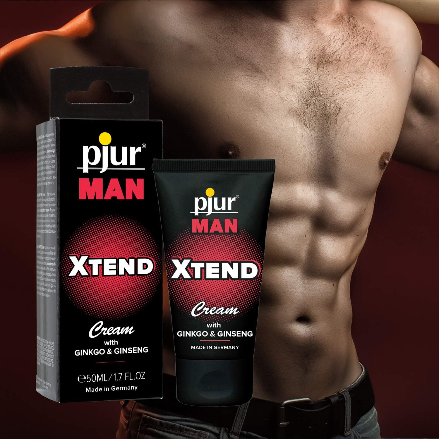 pjur Man XTEND Cream - Erection Cream for Men who Want More - with Ginkgo and Ginseng Extract for prolonged Pleasure (50ml) - Image 5