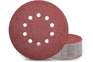 AWUTZUT 9 Inch 10 Holes Sanding Disc 40 Grit Drywall Sandpaper 30PCS for Popcorn Ceiling Sander Pads