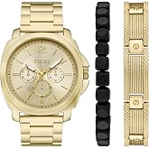 Folio Men's Three-Hand Gold-Tone Watch