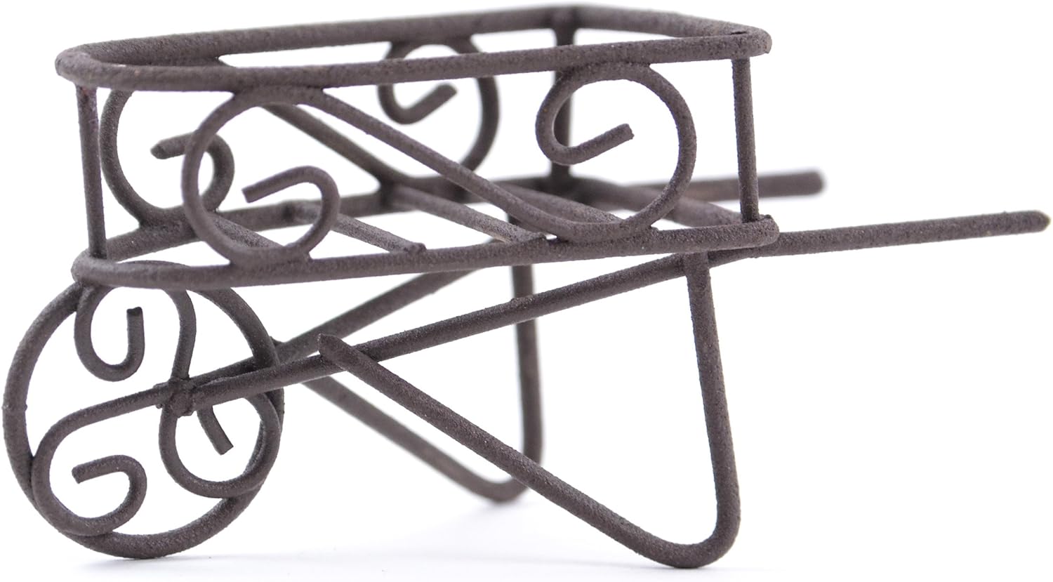 Touch of Nature 3 by 1.5 by 1.5-Inch Fairy Garden Wheelbarrow Yard Art, Mini, Rustic