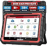 LAUNCH X431 PRO Elite Bidirectional Scan Tool, ECU Code, 38+ Services | Same as Pro3s+ 5.0, All-in-One Full System Diagnostic Scanner,CANFD/DoIP/FCA AutoAuth, VAG Guide,2 Years Free Update