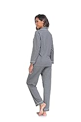 COLORFULLEAF Women's 100% Cotton Long Sleeve Pajama