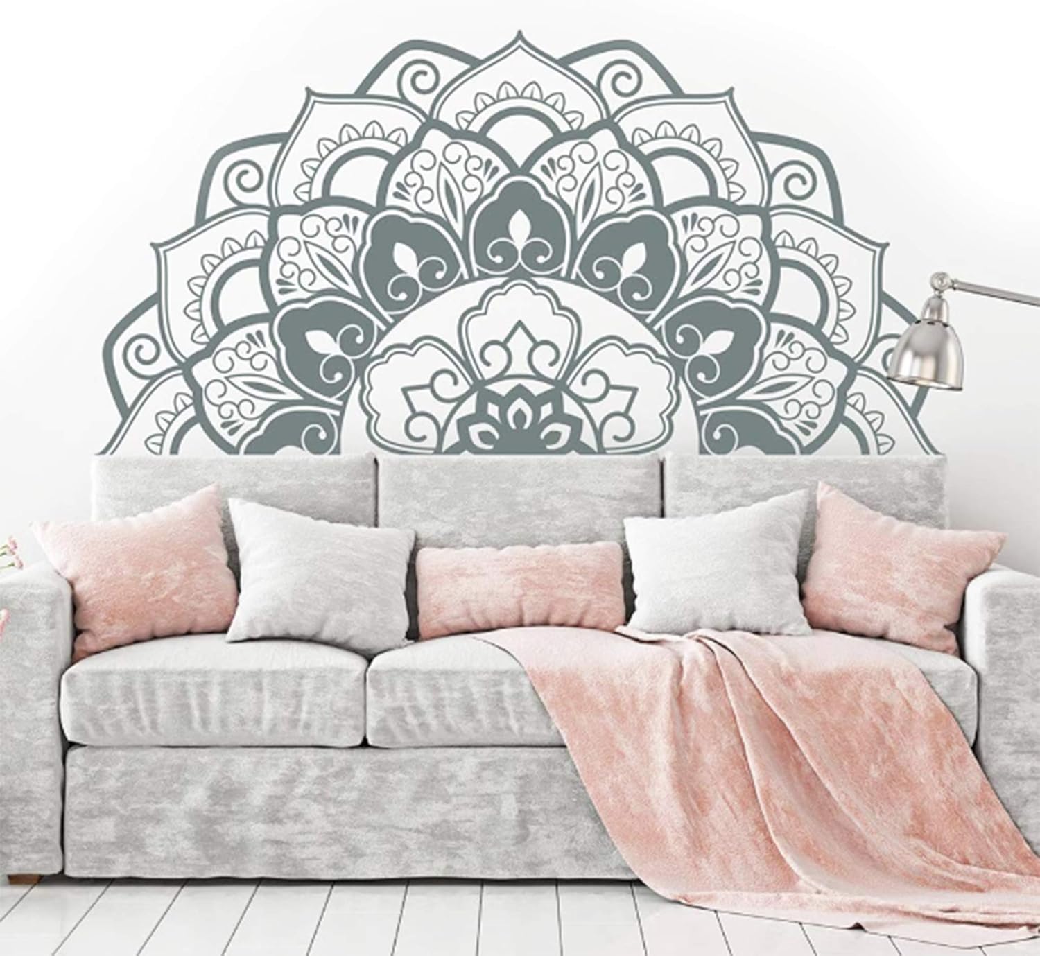 Wandtattoo Mandala Buddhistische Dekoration Wandtattoo Indische Blume für Meditation 42 x 84 cm ...