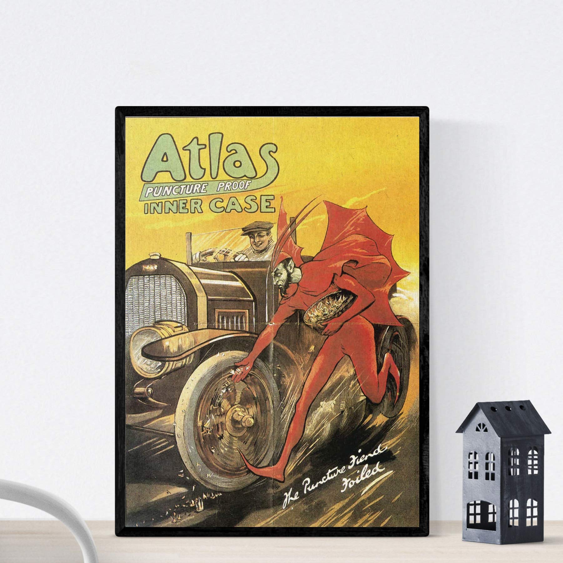 Nacnic Vintage Poster Vintage wheels ad Atlas 1902. Size A3