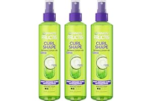 Garnier Fructis Style Curl Shape Defining Spray Gel for No Frizz, 8.5 Fl Oz, 3 Count (Packaging May Vary)