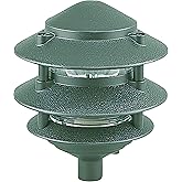Sea Gull Lighting 9226-95 Single-Light Outdoor Path Fixture with Clear Glass, Emerald Green