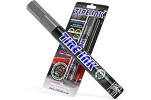 Tire Ink Silver Color Tire Paint Pen for Tires - Waterproof Permanent Paint pens for Car Tire Lettering | Car Wash Safe and Durable | Made in Japan (Pack of 1)