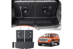 GALVAGNITE Cargo Mat for 2017-2023 GMC Acadia 6&7 Seats, All Weather TPE Cargo Liner with Backrest Mats for Acadia Accessories (Trunk Mat with Backrest Mats)