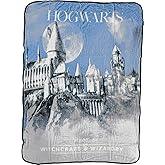 Northwest Harry Potter Micro Raschel Throw Blanket, Lightweight Breathable for Couch, Sofa, Cozy for All Seasons 46" x 60", Witchcraft and Wizardry