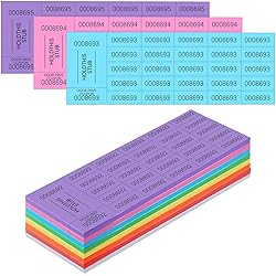 Kosiz 504 Sheets 25 Bid Raffle Ticket with