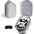 sarlar Large Space Hard Carrying Case Compatible with Meta Quest 3S/Quest 3/Quest 2 Official Elite Strap and BOBOVR M3/M2 Pro,KIWI Design, Saqico, VZNEK Head Strap with Battery and All Accessories