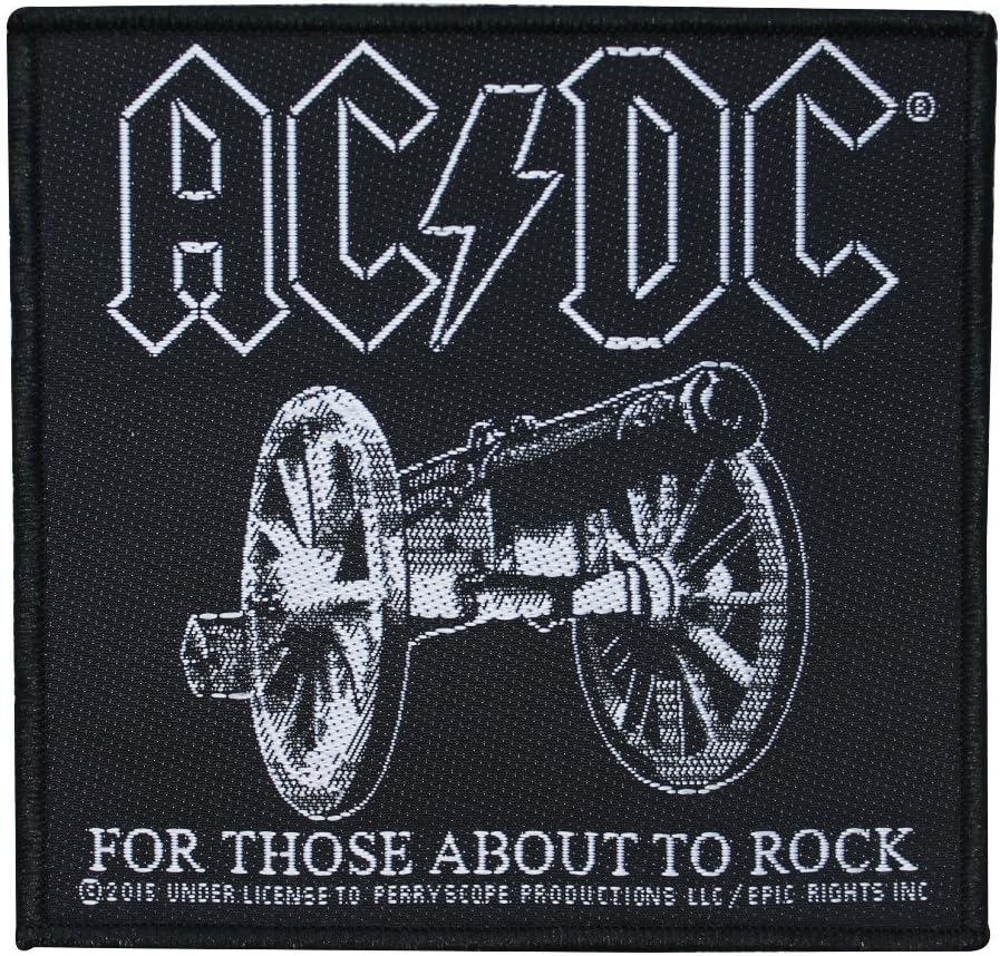 AC/DC ACDC - Patch Aufnäher For those about to rock black 2015 10x10cm