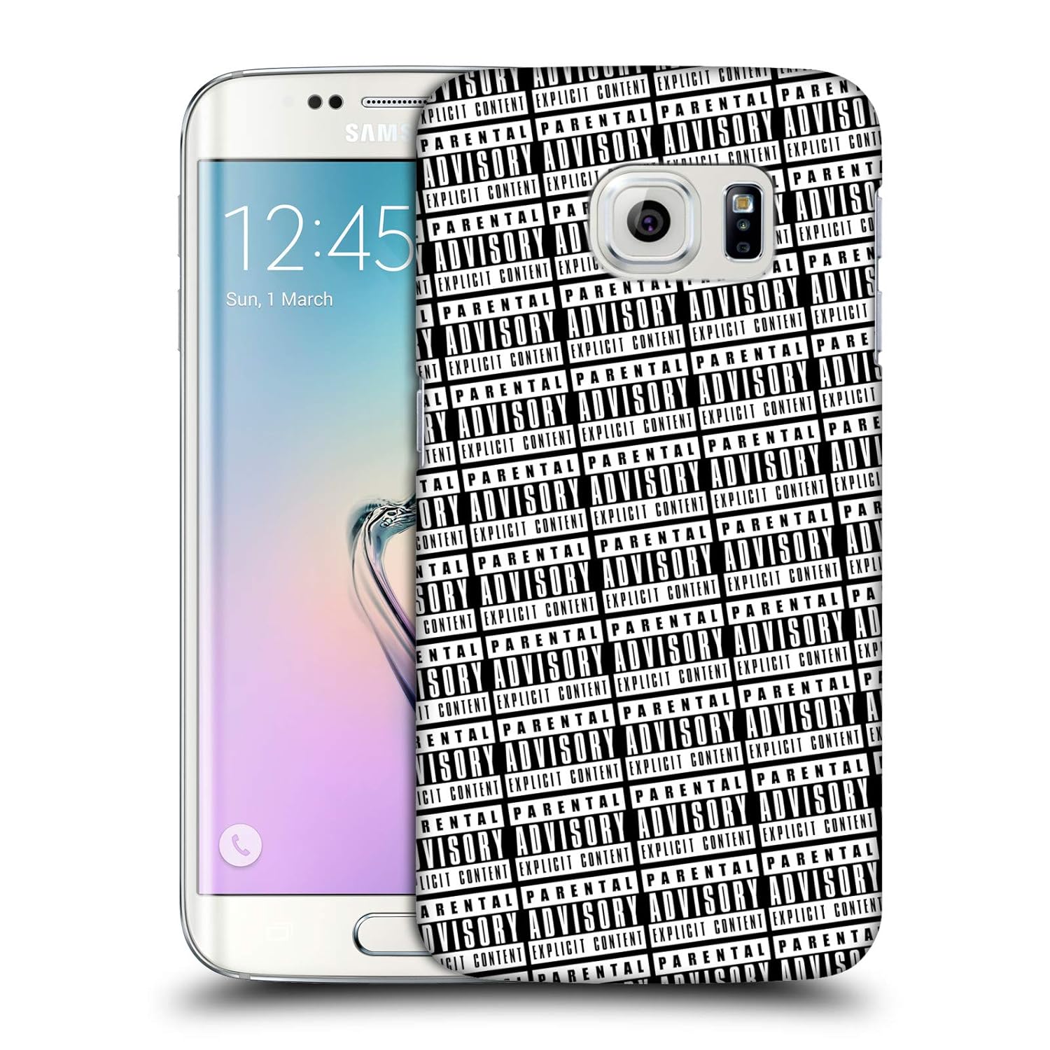 Amazon.com: Official Parental Advisory Pattern Urban Street Style Hard Back Case for Samsung Galaxy S6 Edge: Cell Phones & Accessories