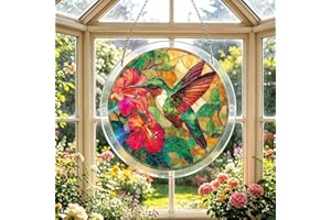 Acrylic Puzzle Suncatcher 83 Pieces, Dawn Blossom Sea Sun Puzzle Suncatcher, DIY SunCatcher for Window Hanging, Home & Garden