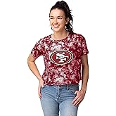 FOCO NFL Womens NFL Team Logo Ladies Fashion Tie-dye Big Logo Crop Top Shirt