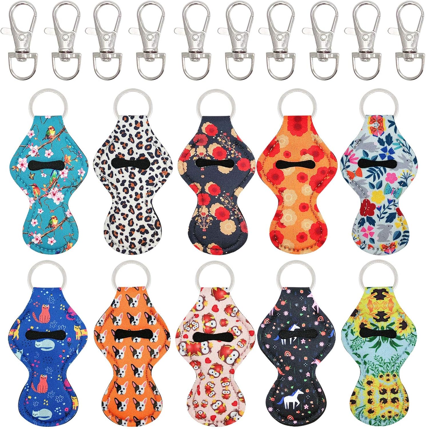 allydrew 10 Pack Chapstick Holder Keychain, Keyring for Lip Balm Lip Gloss Lipstick with 10 Pieces Metal Keyring Clasps, Fun collection at Amazon Women's Clothing store allydrew 10 Pack Chapstick Holder Keychain, Keyring for Lip Balm Lip Gloss Lipstick with 10 Pieces Metal Keyring Clasps, Fun collection at Amazon Women's Clothing store