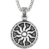 HAQUIL Sun Stainless Steel Necklace Boho Vintage Necklace Sun Pendant Gift For Women Sun Charm Dainty Sun Necklace Coin Necklace