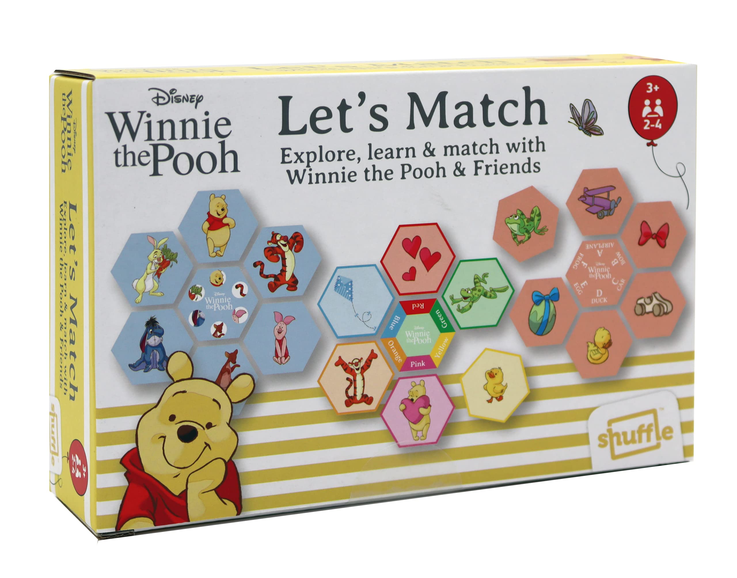 Shuffle Winnie the Pooh Let's Match! Explore, Learn & Match, Plastic Free, Suitable for Ages 3+