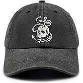 Dreamkitten Embroidered Skull Skeleton Hat for Men Women
