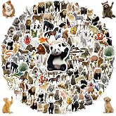 Anwyll 300Pcs Animal Stickers - Cute Animal Water Bottle Stickers Waterproof Vinyl Animals Sticker Bulk Self Adhesive Pet Reward Sticker for Sufari Party Teacher Classroom Back to School Decoration