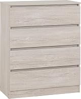 Seconique Malvern 3 Door Wardrobe Set Urban Snow, W 1150mm H 1800mm view 7