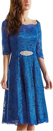 royal blue lace cocktail dress