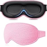 Gritin 100% Blackout Sleep Eye Mask for Women Men,Zero Eye Pressure Sleeping Mask-Ergonomic Design 3D Cutout Eye Movement and