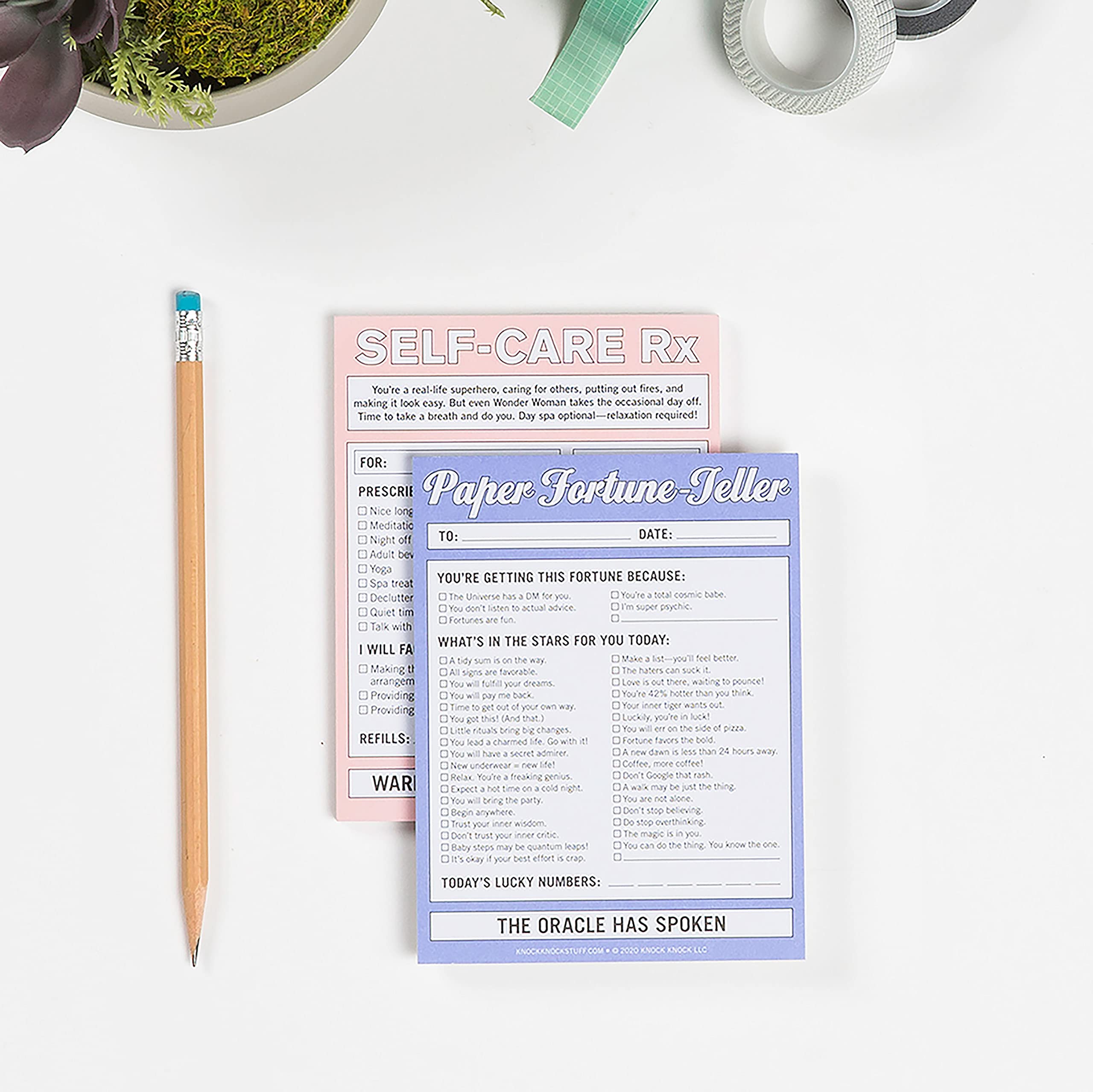 Knock Knock Paper Fortune Teller Nifty Note Pad - Oracle Gift Paper Fortune Teller Pad, 4 x 5.25-inches