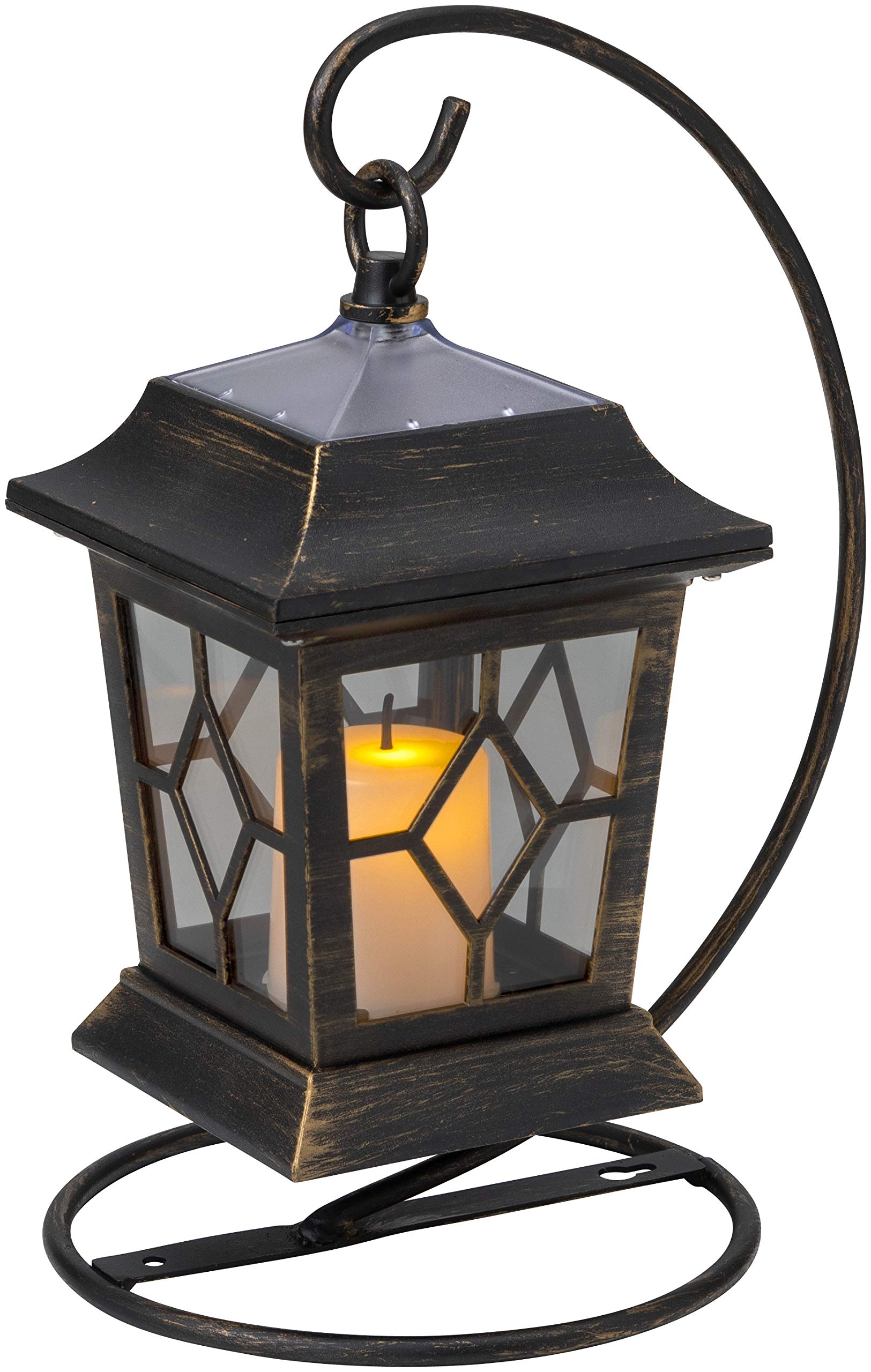タカショー ゆらぎソーラー キャンドルランタンライト ルシア アンティークブラック 【LGS-111】屋外 LED 自動点灯 ソーラー商品画像