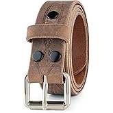 F&L CLASSIC Men's full Grain Vintage Distressed leather Belt,easy to change Roller buckle,1.5" Wide,USA,