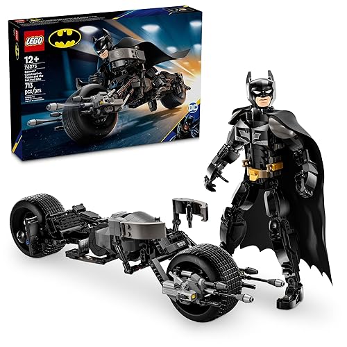 LEGO DC Batman Construction Figure & The Bat-Pod Bike Building Toys - Batman Action Figure from The Dark Knight for Boys & Girls, Ages 12+ - Superhero Gift Ideas for Kids - 76273