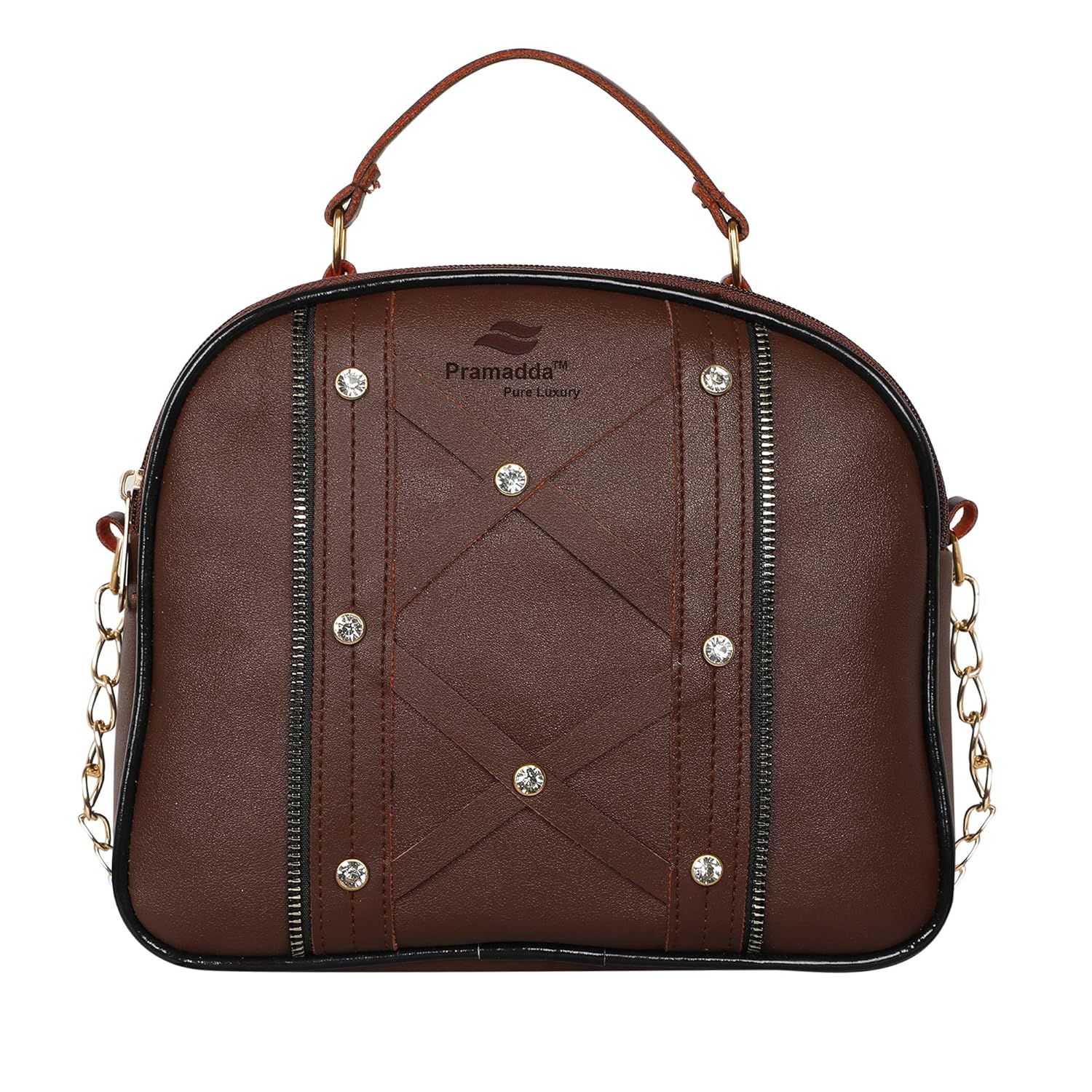 Buy Pramadda Pure Luxury Faux Leather Studded Sling Bag For Women Girls