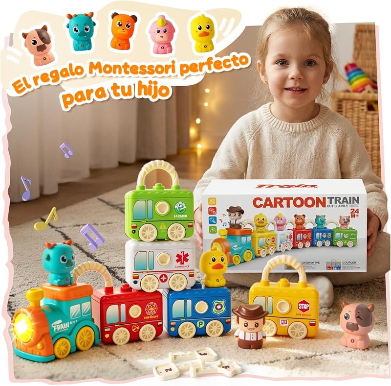 Juguete Educativo Tren Montessori para 2 Años