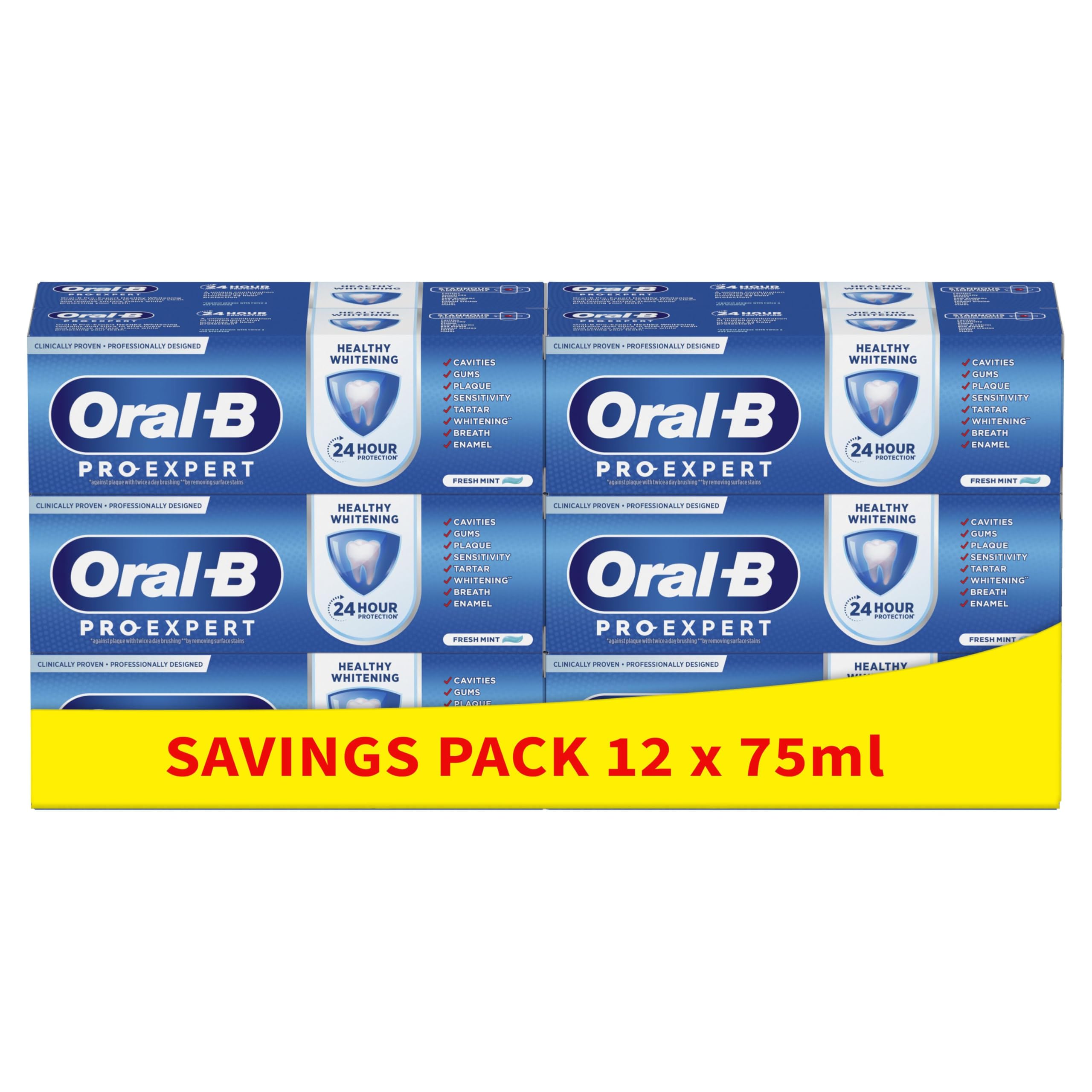 Oral-B Pro-Expert Healthy Whitening Toothpaste 900 ml (75 ml x 12)