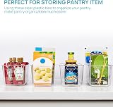Vtopmart Clear Pantry Organizer Bins 6 Pack with Handles BPA Free view 5