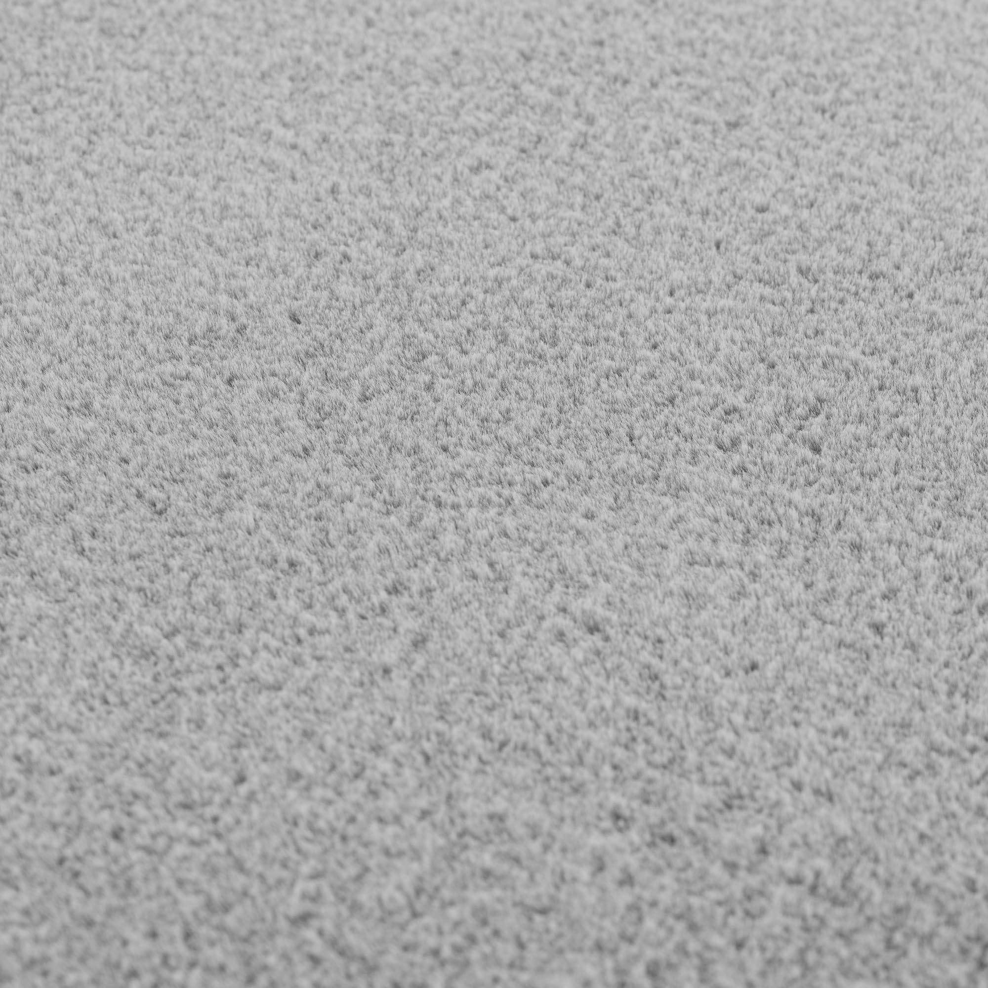 SIMPEX Läufer Teppich Silber 60x100 cm Waschbarer Kurzflor Teppich, rutschfest & weich, modernes einfarbiges Design für Schlafzimmer, Küche & Flur 6