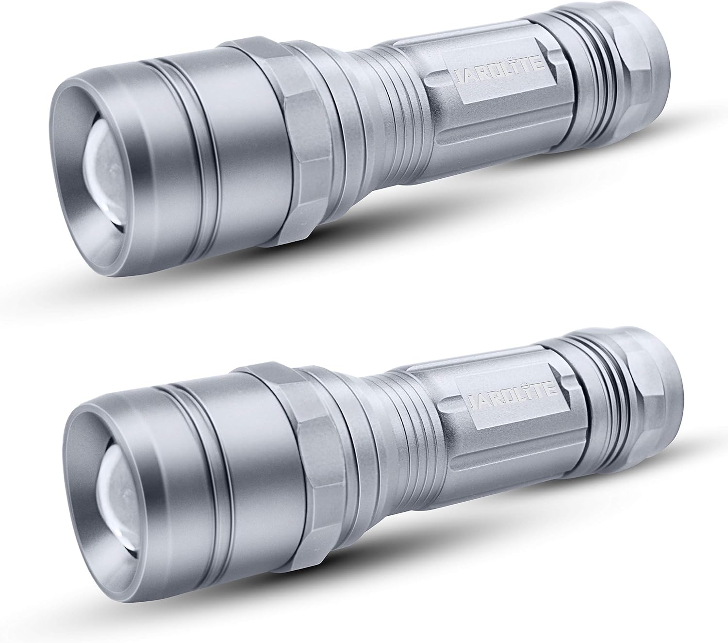 LED Emergency Handheld Flashlight with Adjustable Focus, Water Resistant, 5 Modes, Best Tactical Flashlight for Emergency, Camping and Fishing, 2 Pack - - 
