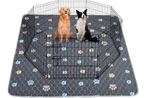 Aitmexcn Washable Puppy Dog Pee Pad, 2PCS 100% Waterproof Whelping Training Mat for Puppy/Senior Dog, Fast Drying Reusable Puppy Pads for Indoor, Outdoor and Car Travel- 48'' x 48'',Gray