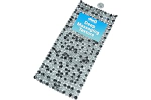 SlipX Solutions Non Slip Pebble Bath Mat for Shower & Bathtub 38x17 | River Rock Look | Accupressure | Massage Bath Mats for Tub | 188 Suction Cups | Machine Washable, Dark Gray Pebbles