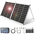DOKIO Solar Suitcase 200W Portable Foldable Solar Panel 18v Monocrystalline with Controller to Charge 12 Volts Batteries (All Lead/Acid Types: Vented AGM Gel) RV Camping Marine