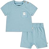 HUGGIES unisex-baby Baby One Pocket T-shirt and Shorts 2-piece Outfit Set